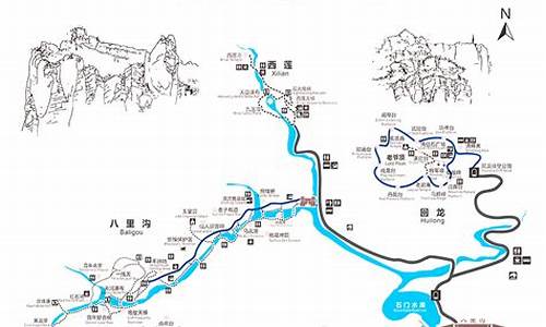 八里沟旅游路线,八里沟景区游玩路线