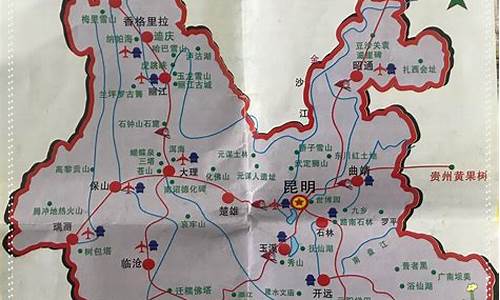 云南省旅游路线图高清,云南省的旅游路线